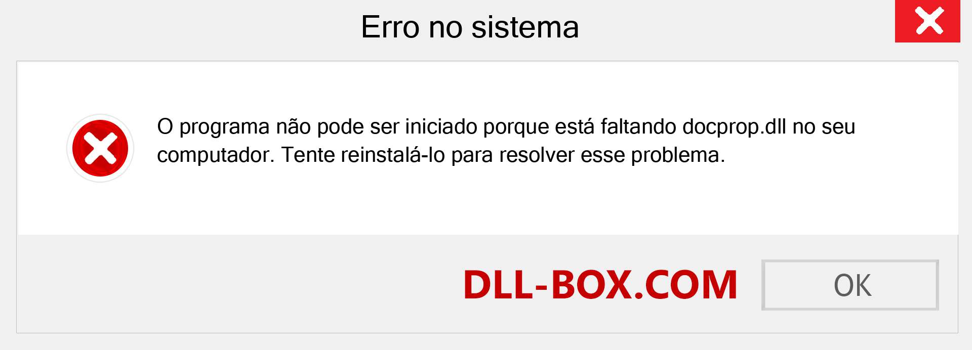 Arquivo docprop.dll ausente ?. Download para Windows 7, 8, 10 - Correção de erro ausente docprop dll no Windows, fotos, imagens